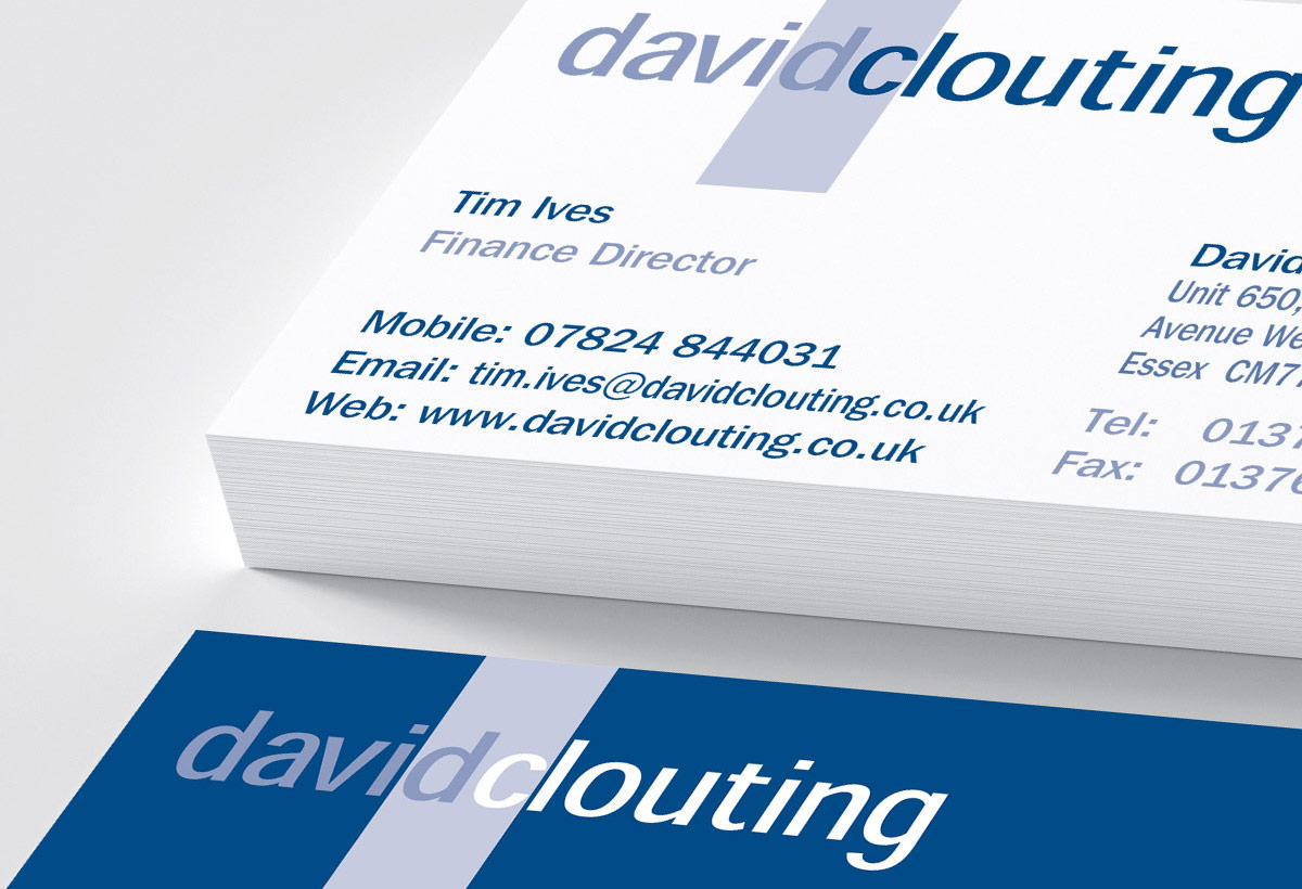 David Clouting Ltd - Business card design
