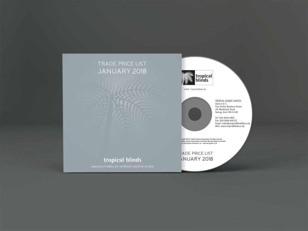 Tropical Blinds - CD-ROM design