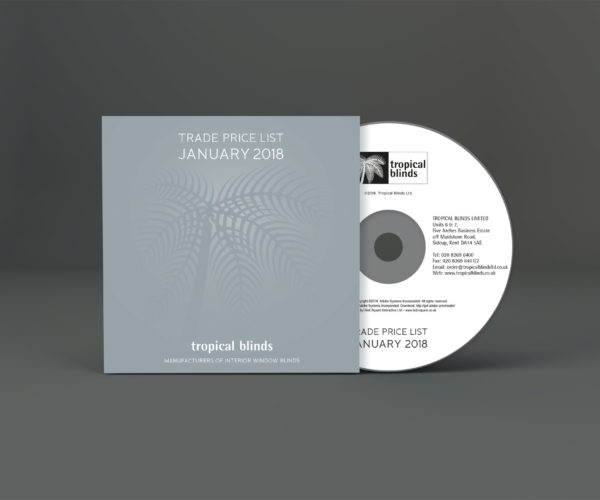 Tropical Blinds - CD-ROM design